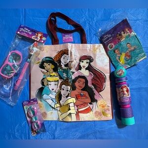 Disney Princess Ariel Snorkel Mask, Goggles,Splash Pumper,Beach Ball & Carry Bag